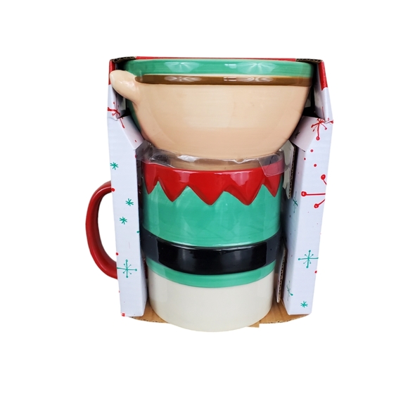 Global Design Connections Christmas Elf Mug & Bowl Set 2023 TJ Maxx ~ Pre-Owned - Picture 3 of 14